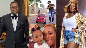 Photos of Akua GMB and Dr Kwaku Oteng's rarely seen daughter pop up as she celebrates 2nd birthday with her father