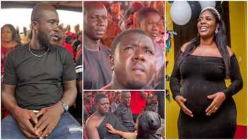 Okomfo Kolegae's buries late wife: McBrown, Dr Likee, Agya Koo, other stars mourn with colleague actor in videos