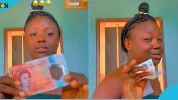 UK: Ghanaian woman celebrates as she sees pounds for the first time, sings with joy in video