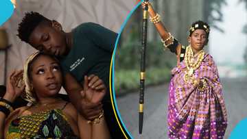 Majesty looks all grown up, rocks kente and gold ensembles in birthday photos