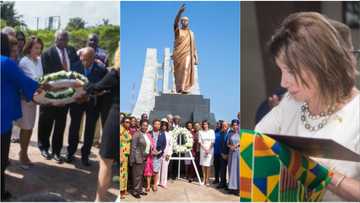 Powerful photos of US house Speaker Pelosi, delegation at Kwame Nkrumah Memorial Park
