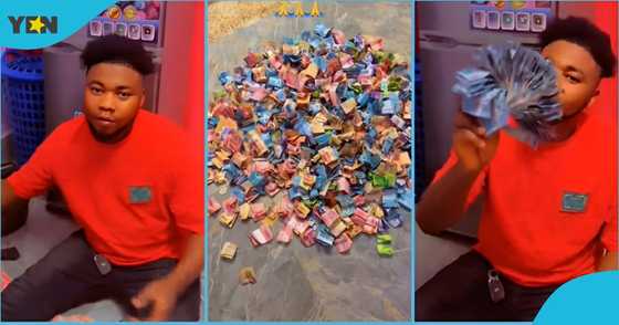 Man Breaks Open Susu Savings, Counts Bundles of GHC100, GHC200 Notes ...