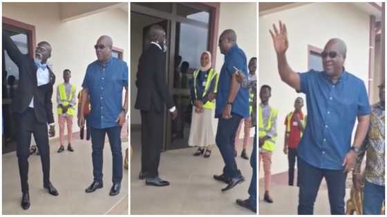 Ghanaians react to video of Mahama and Lil Win at "Mr President" movie set
