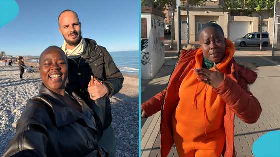 Ghanaian lady marries Spanish man, rejoices after realising he is rich, shows their mansion
