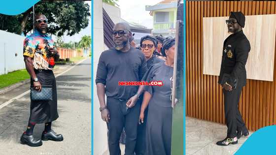 Osebo suffers huge wardrobe malfunctions as he arrives at the late Apostle Kwadwo Safo's mansion