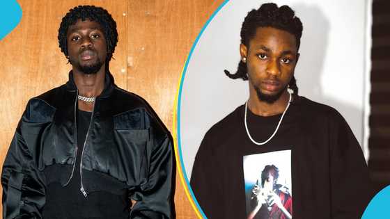 Ghanaian man agitated as Omah Lay grinds and kisses his girlfriend on stage at his UK concert, videos