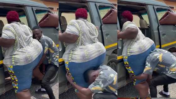 Hilarious video of Comedian Waris trying to carry PM Reigns on his head erupts laughter