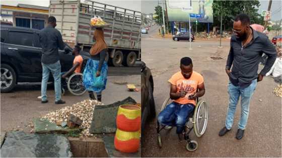 Couple buys new wheelchair for physically challenged man with own money; adds more cash
