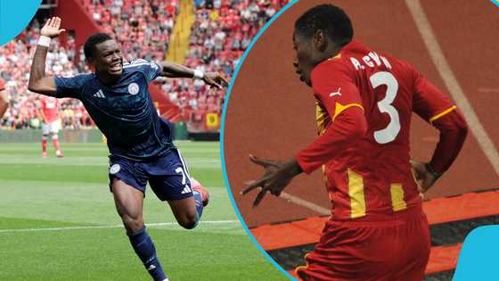 Abdul Fatawu Issahaku nets stunning goal for Leicester, pays tribute to Asamoah Gyan (Video)