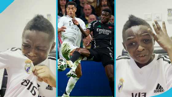 Yaw Dabo inconsolable as Arsenal eliminate Real Madrid from the UCL, video sparks debate