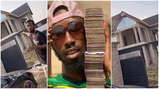 Ghanaian musician Oseikrom Sikanii flaunts the house he is building after spending $500,000 on it