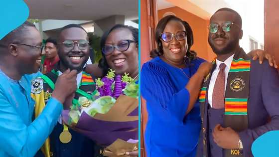 Proud elder sister celebrates brother after bagging a degree: "My God has done it o"