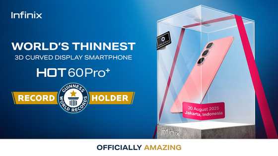 Infinix HOT 60 Pro+ Sets GUINNESS WORLD RECORDS™ as the World’s Thinnest 3D Curved Display Smartphone