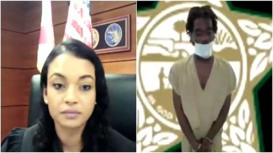 Video shows suspect 'shooting his shot' at female judge during court hearing