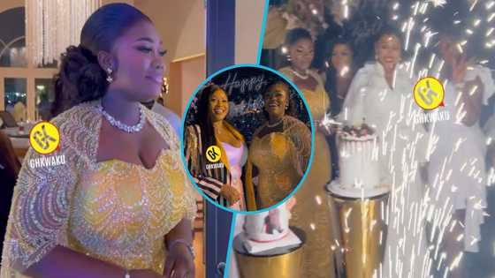 Akua GMB celebrates her 35th birthday party with MzGee, Kwame A Plus, and others, videos emerge