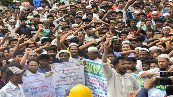 Thousands of Rohingya refugees in Bangladesh rally to 'go home'