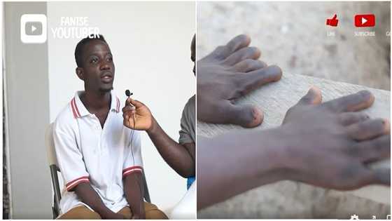 Young Ghanaian with 12 fingers, male and female organ begs for help in emotional video