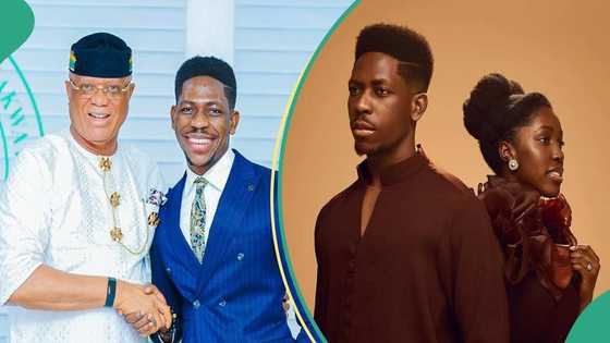 Moses Bliss meets Akwa Ibom governor, flaunts wedding band ahead of his big day in Ghana