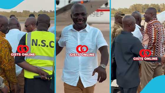 Military officer steps in as Appiah Stadium attempts to chase Mahama onto presidential jet, video
