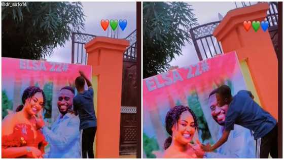 Ghanaian man goes viral after being filmed arguing with wedding poster of his sister’s ex