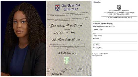 Beautiful lady achieves double first-class as she graduates from Law school