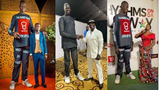 Tallest Man in Ghana Made Celebrities Look like Dwarfs on Red-carpet of Rhythms On The Runway