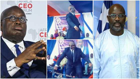 Liberian President George Weah does Buga dance; Ghanaians react, say they want Nana Addo to do same
