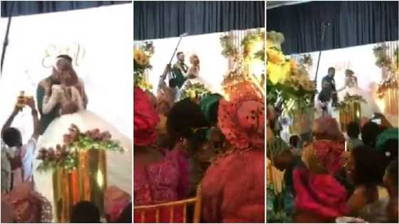 Video goes viral as mom stops bride from kissing groom for long at wedding party