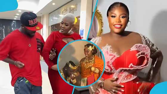 68th Independence Day: TikToker Quecy Official and girlfriend Akosua Diqson twin in beautiful Kente
