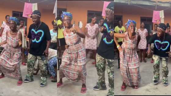 Visualy impaired old woman challenges Dancegodlloyd in dance battle