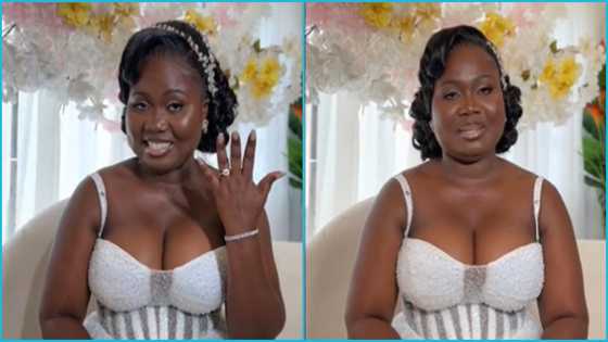 Beautiful Ghanaian bride advises ladies to keep their DMs open if they want to get married