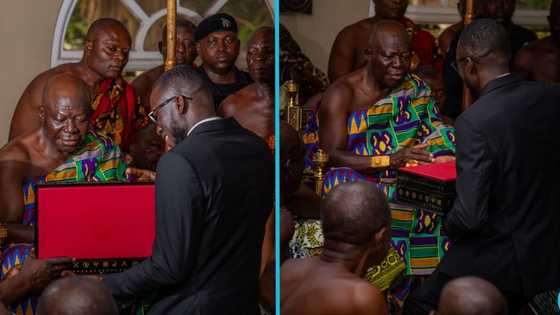 Patrick Amofah: The Warrior King gifts Otumfuo and Lady Julia custom-made gold wristwatches
