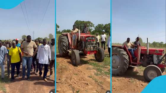 John Dumelo ploughs land and donates farm inputs in North East Region