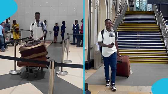 Young Ghanaian man delights as he moves from Ghana to UK to study for his master’s