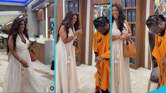 Bishop Ajagurajah beams with joy as he meets Jackie Appiah at Despite automobile museum opening