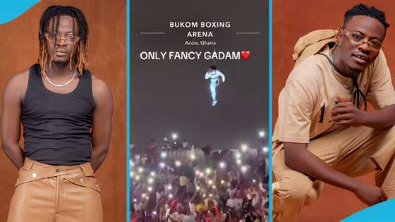 Fancy Gadam speaks about his flying stunt at the Gadam Nation concert, says he did not rehearse it