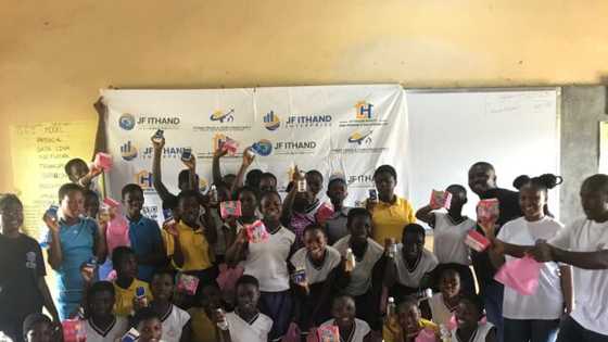 JF ITHAND Firm Care Foundation Donates Menstrual Kits to Empower Girls at Elmina School