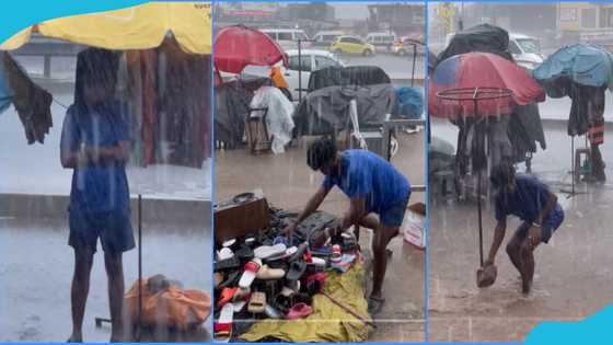 Roadside vendor gets beaten heavily by rains; quickly packs his goods in sad video
