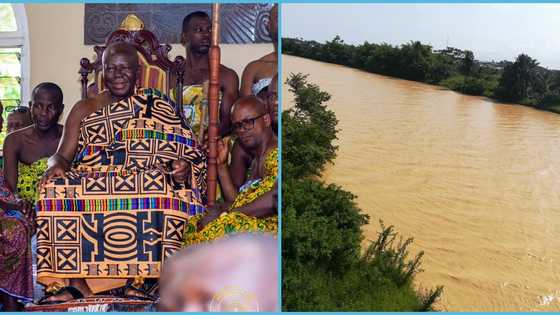 Chief offers special prayers at River Pra before Otumfuor crosses to Cape Coast: “River is muddy”