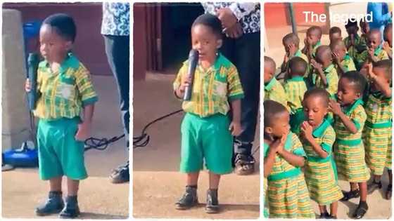 Little boy perfectly leads morning assembly in school, his courage and boldness surprise netizens