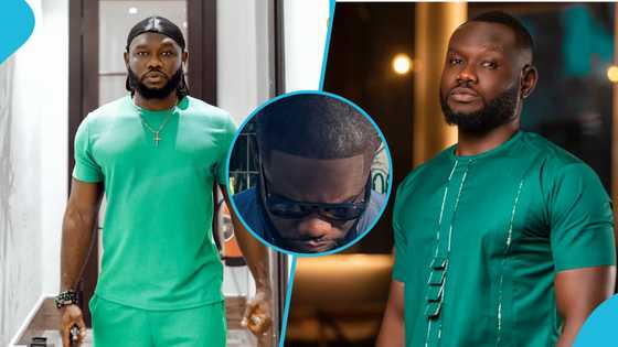 Prince David Osei looks handsome as he flaunts his new hairline, Stephen Appiah reacts