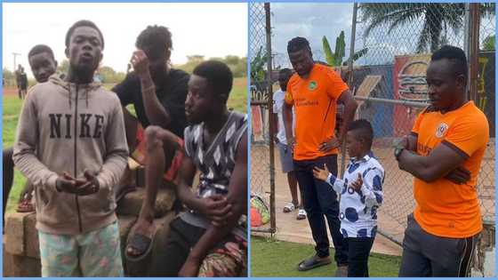 Four boys celebrate Yaw Dabo in touching video for investing youth football: "Many rich men are not doing this"