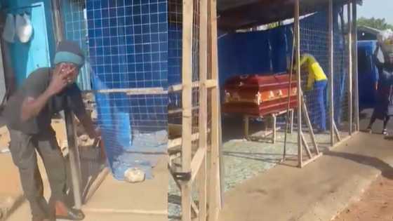 Desperate thieves shamelessly break into a coffin shop to steal 2 coffins in Ashanti Region