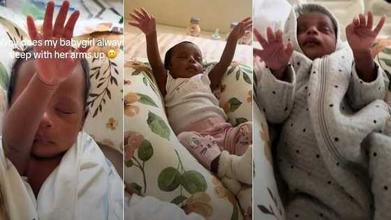 "My baby sleeps with hands up": Concerned mom shares video of her daughter's unusual sleeping position