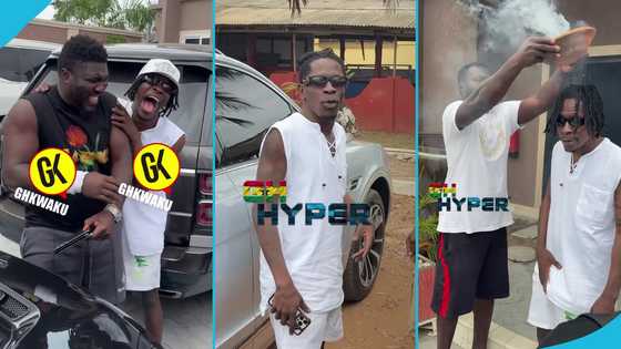 Shatta Wale undergoes a spiritual cleanse at Teshie Gbuglah Mantse's residence, after his release from EOCO