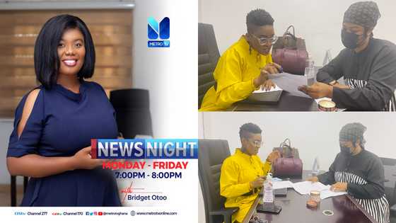Photos of Bridget Otoo at work at Metro TV pop up amid reports that gov't asked for her to be sacked