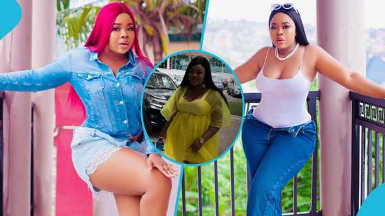 Adu Safowah sparks pregnancy rumours with engorged bust in puffy yellow mesh dress, video causes stir