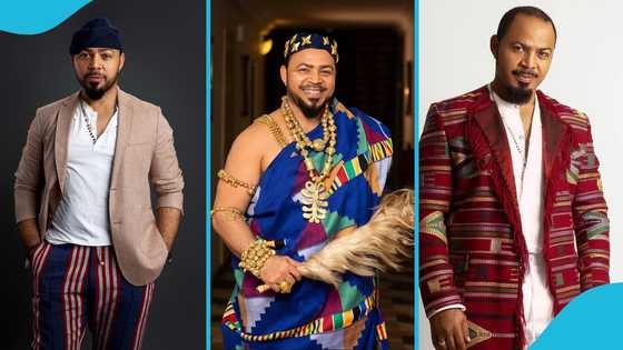 Ramsey Nouah radiates royalty in Ghanaian kente, Fans react