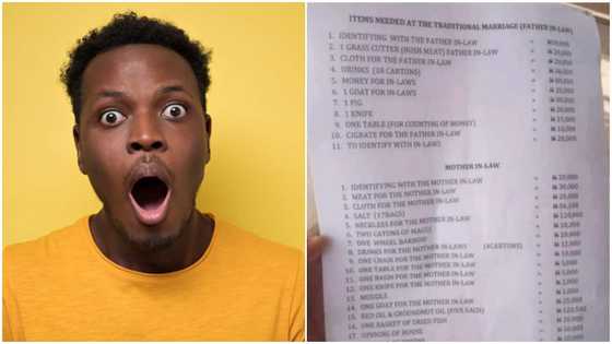 Photo Showing Bride Price List With Over GHC14k Total Sum Stirs Reactions