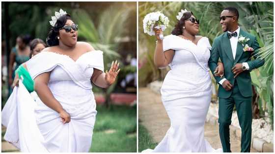 Ghanaian plus-size bride Tricia Boakye is trending on social media with her stunning wedding photos